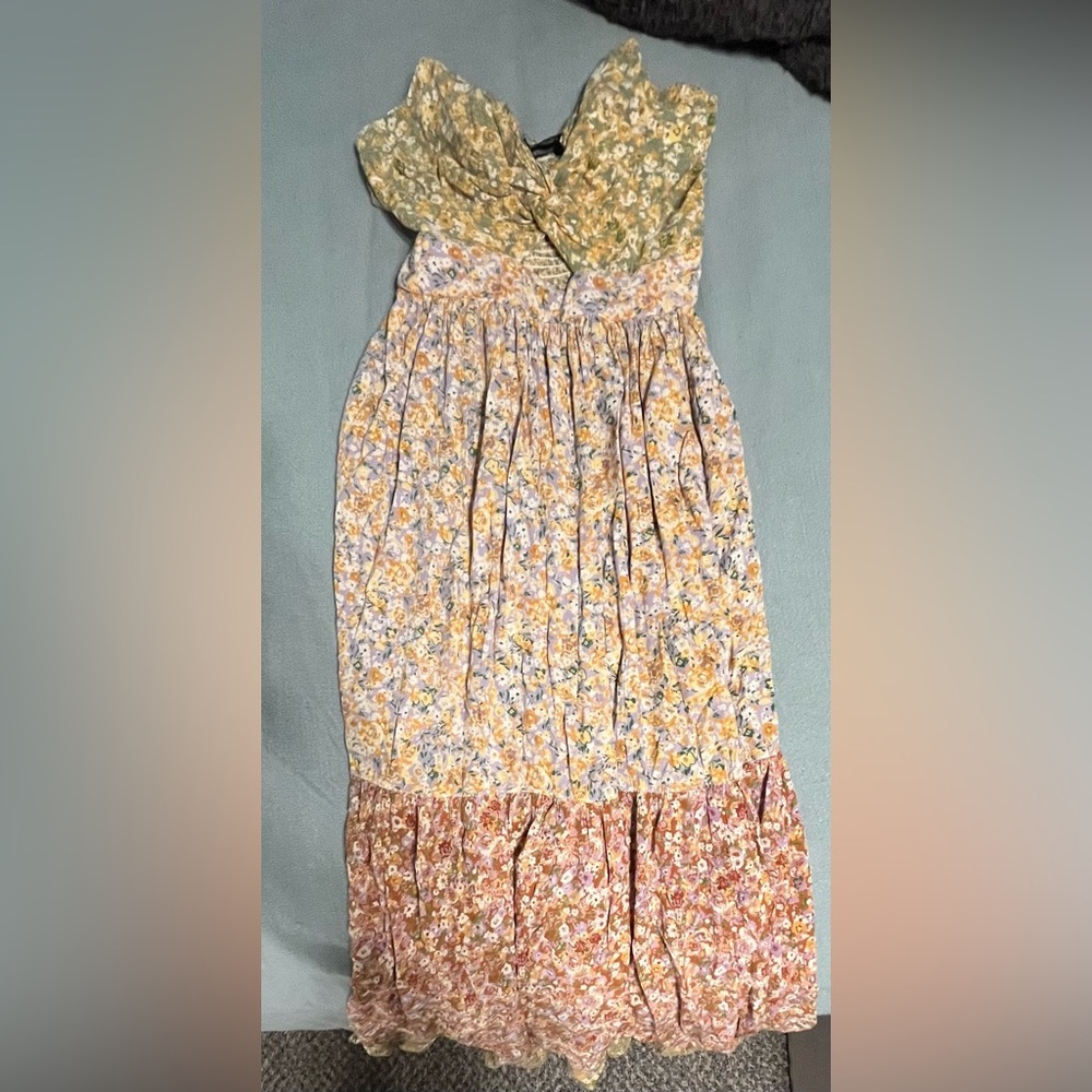 Angie Multicolor Floral Midi Skirt